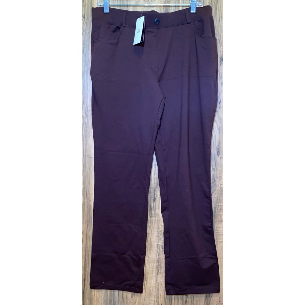 XL PETITE BALEAF Women's Yoga Dress Pants, Chocolate Brown, NWT